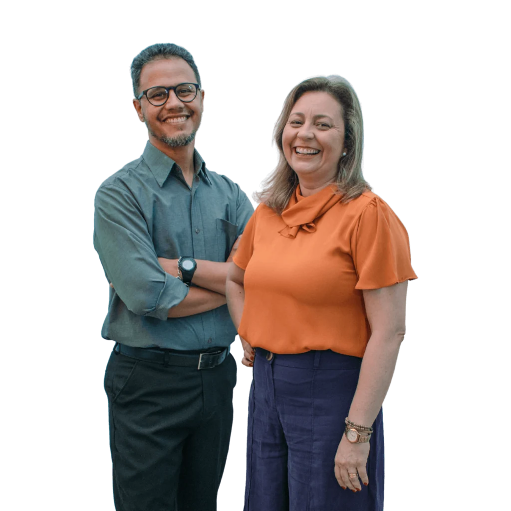 Marcela Pereira Mendes Silva e Carlos Eduardo Silva, fundadores da Vertent.